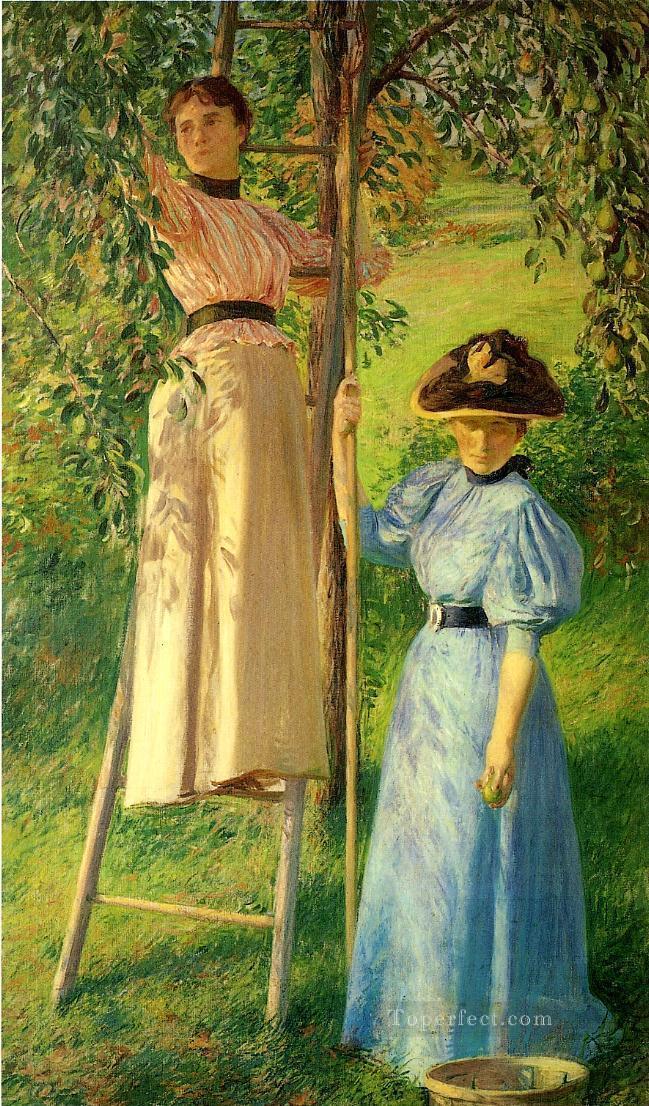 The Pear Orchard Tonalism painter Joseph DeCamp Oil Paintings